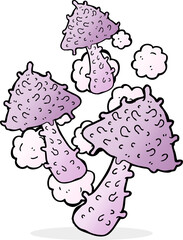 cartoon weird mushrooms