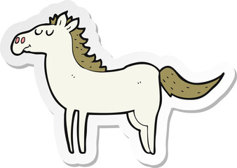sticker of a cartoon horse