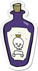 sticker of a cartoon poison
