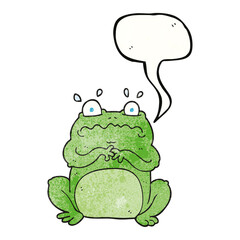 speech bubble textured cartoon funny frog