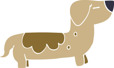 cartoon doodle sausage dog