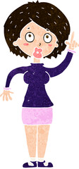 cartoon woman with idea