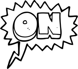 speech bubble cartoon on symbol