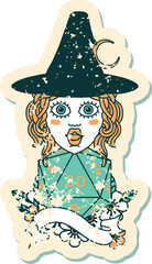 human mage with natural twenty dice roll illustration