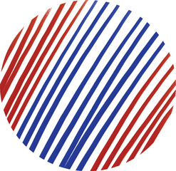 circle pattern line_red and blue _file eps
