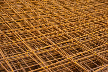 Iron Wire Welded Mesh full frame background . Building materials mesh for enforce building.