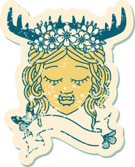 orc druid character face illustration