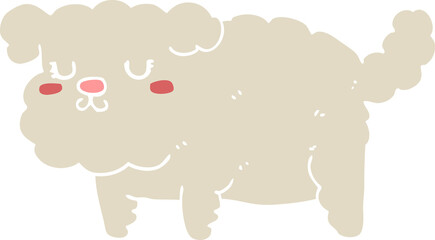 flat color style cartoon dog