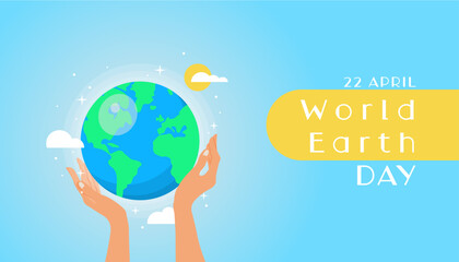 World earth day concept, hands holding globe