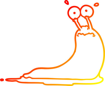 recommend clip art: warm gradient line drawing cartoon slug