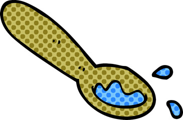 cartoon doodle ladle of food