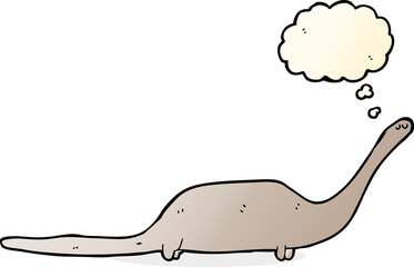 cartoon dinosaur with thought bubble