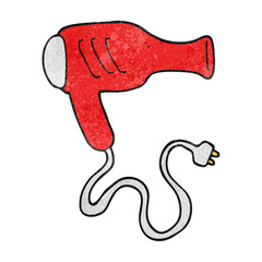 textured cartoon hair dryer