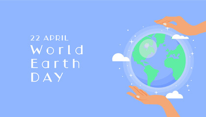 World earth day concept, hands holding globe