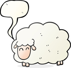 speech bubble cartoon sheep