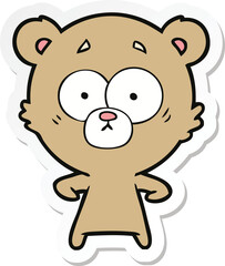 sticker of a cartoon bear