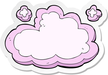 sticker of a cartoon decorative cloud