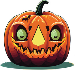 Minimalist hand drawn Halloween pumpkin illustration, Halloween pumpkin vector design