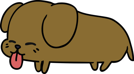 cartoon of cute kawaii dog