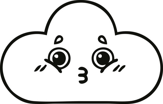 recommend clip art: line drawing cartoon snow cloud