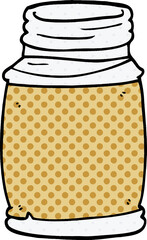 cartoon doodle of a storage jar