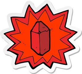 sticker of a cartoon ruby