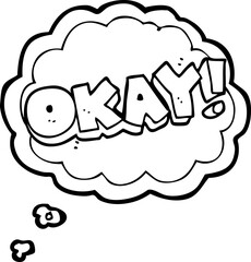 thought bubble cartoon okay symbol