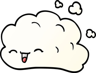 cartoon doodle happy cloud