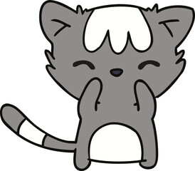 cartoon of cute kawaii cat
