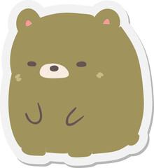 cartoon sad bear sticker
