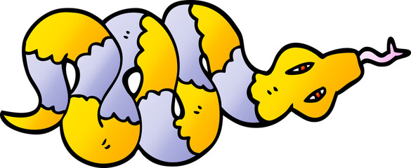 vector gradient illustration cartoon poisonous snake