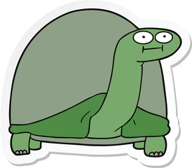 sticker of a cartoon tortoise