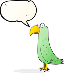 speech bubble cartoon parrot