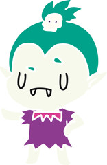 cartoon kawaii of cute vampire girl