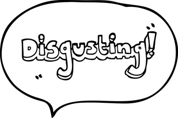 disgusting speech bubble cartoon
