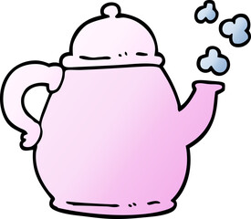 vector gradient illustration cartoon tea po