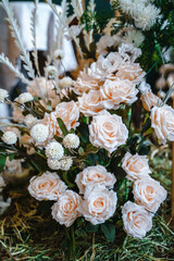 Artificial flowers in the forming. High quality photo