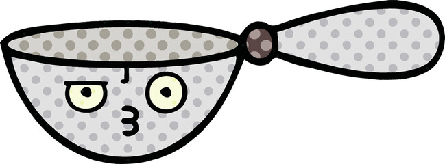 comic book style cartoon measuring spoon