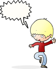 cartoon panicking man with speech bubble