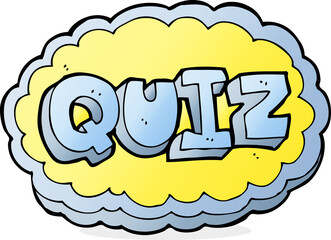 cartoon quiz sign