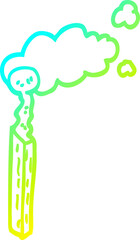 cold gradient line drawing cartoon match