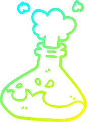 cold gradient line drawing cartoon science experiment