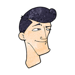 cartoon confident man