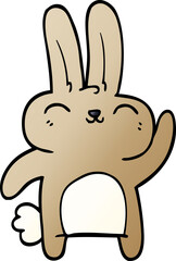 cartoon doodle happy bunny