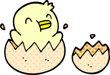 cute cartoon doodle chick