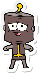 sticker of a cartoon robot