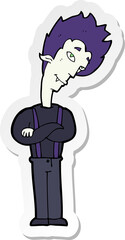 sticker of a cartoon vampire