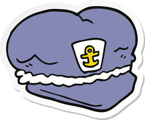 sticker of a cartoon sailor hat