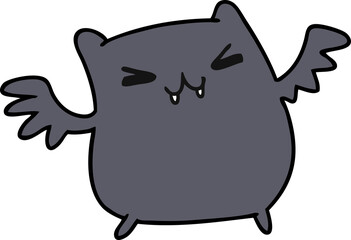 Fototapeta premium cartoon of a kawaii cute bat