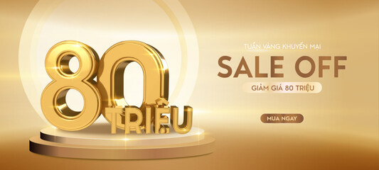 80 million gift. Banner discount 80 million VND